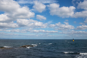 blue sky with blue sea