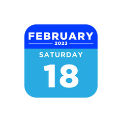 calendar february 2023 vector illustration