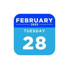 calendar february 2023 vector illustration