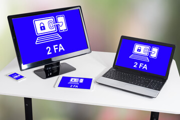 2fa concept on different devices