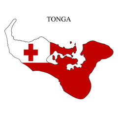 Tonga map vector illustration. Global economy. Famous country. Oceania region. Polynesian island. Micronesian