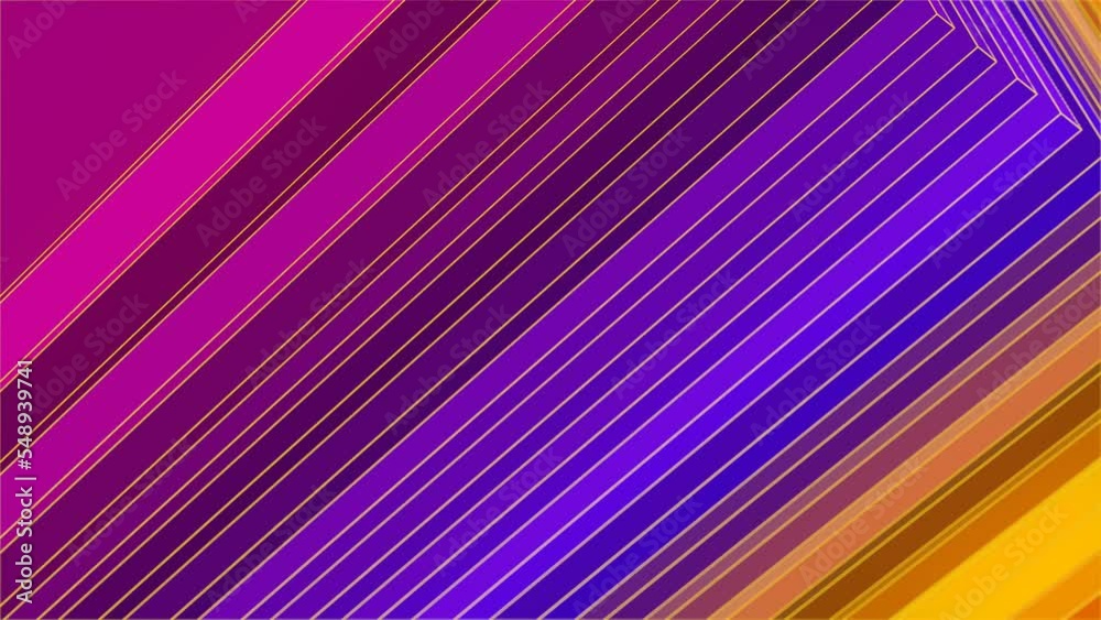 Poster Multicolored abstract background of lines. Template design. Digital seamless loop animation. 3d rendering. 4K, Ultra HD resolution