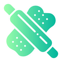 rolling pon gradient icon