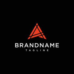 Letter A logo design vector template