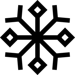 Snowflake linear icon