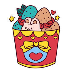 candy Christmas Party Cartoon Hand Painted