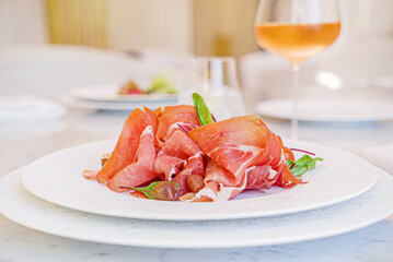 iberian ha on the white plate