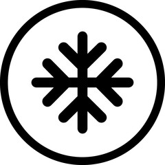 Snowflake line icon
