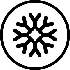 Snowflake line icon
