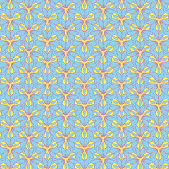 Fototapeta premium Floral pattern, vintage geometric pattern. Retro style and Aesthetic.
