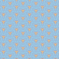 Floral pattern, vintage geometric pattern. Retro style and Aesthetic.