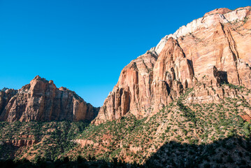 Clifs in Zion canyon, Utah, USA.