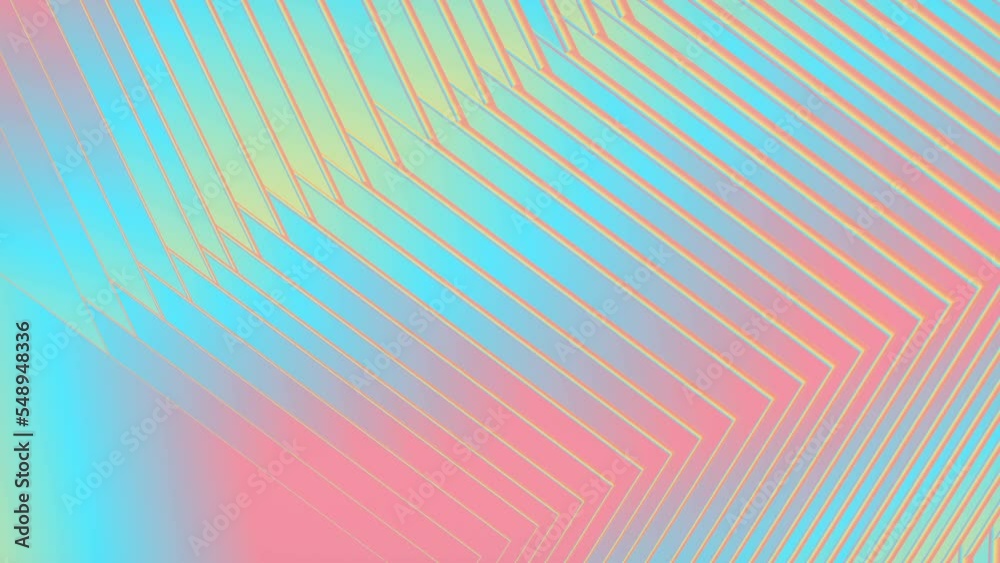 Leinwandbilder Multicolored abstract background of moving lines. Creative design. Minimal style. Digital seamless loop animation. 3d rendering. 4K, Ultra HD resolution