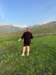 person on a mountain