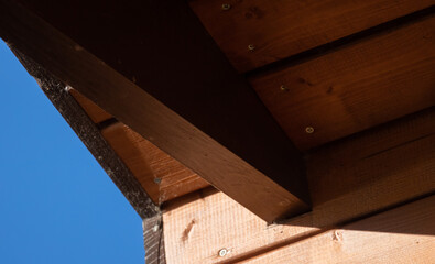 Abstract wooden architecture details, inner roof details