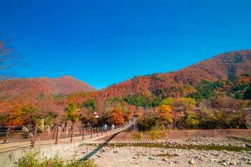 阜県白川村　秋の白川郷の風景