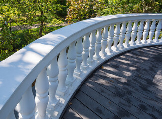 Oval White Cement Railing Balcony.
