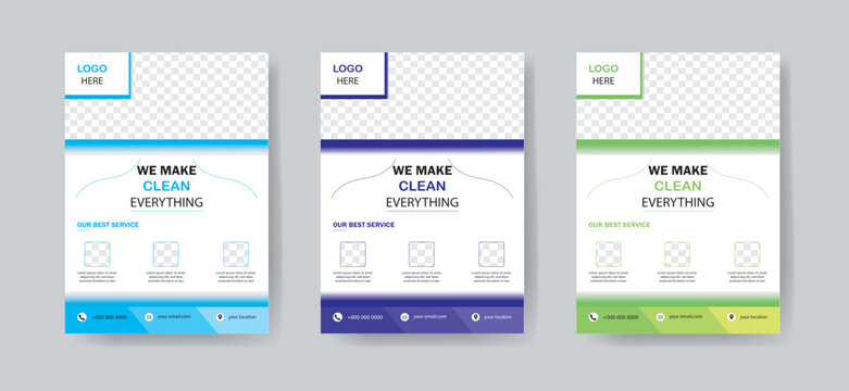We make clean everything flyer template design print ready.