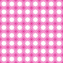 The pink Christmas Decoration in Fabric Seamless Pattern