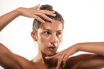 Girl posing with her hands