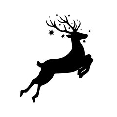 Christmas deer icon vector. Christmas reindeer illustration sign collection. Animal symbol or logo.