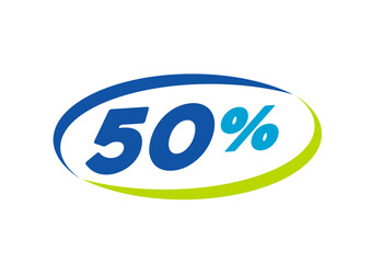 50 % sale icon & button