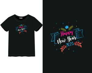 New year T-shirt | Happy new year | New year 2023 | Celebrate mood, Male and Female T-shirt