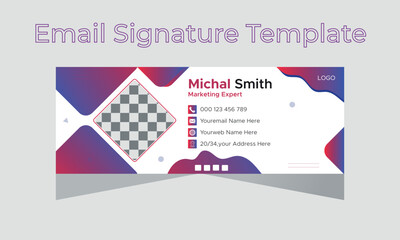 Email Signature template Or vector