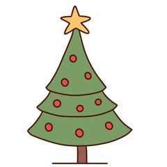 christmas tree x mas pine doodle hand drawn