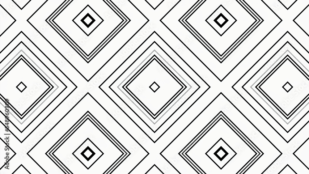Poster abstract kaleidoscopic background with moving rhombuses. design. pattern of widening and narrowing d