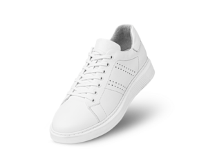 Full White Sneakers isolated on transparent background