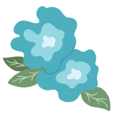 Gordijnen blue flowers © Margot