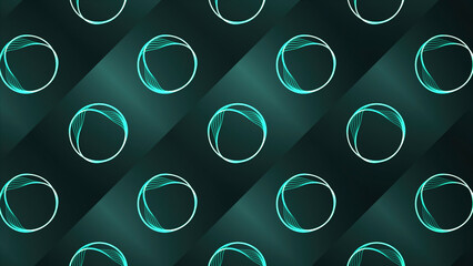 Hypnotic background with vibrating rings. Motion. Stylish animation with minimalistic rings. Circles vibrate with wavy lines around edges