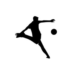 soccer player silhouette vector isolated