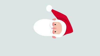 Christmas Animated Greeting Card. Gingerbread Cookie, Snowman, Santa Claus Jimping On White Background. Merry Christmas Textanimation With Christmas Tree. Vertical video for stories - Powered by Adobe