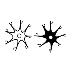 Neuron, nerve line icon.
