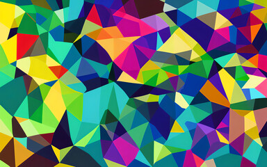 Obraz premium Abstract wallpaper with colorful triangles. Background illustration.