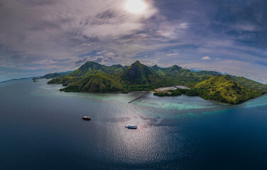 Daylight View at Manjarite Island Komodo Island NTT Indonesia