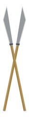 Cross Stick Spear War Lance Weapon Two Side Sharp Knight