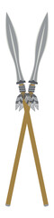 Cross Stick Spear War Lance Weapon Two Side Sharp Knight