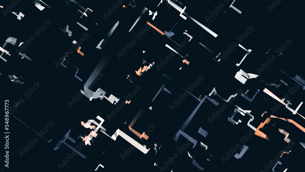 Poster moving lines in form of maze. motion. lines move according to scheme. abstract diagram of moving lin