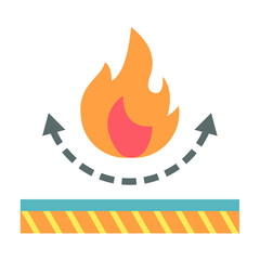 Fireproof textile fabric icon. Element of fabric features vector icon.