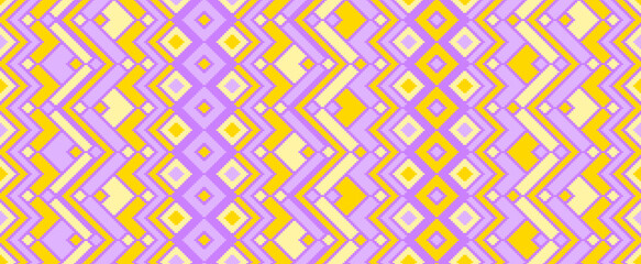 Asymmetric rhombus traditional motifs vector geometric pattern.