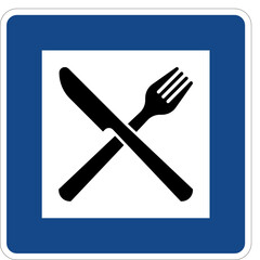 Autobahn restaurant sign, Service Signs, road signs germany
