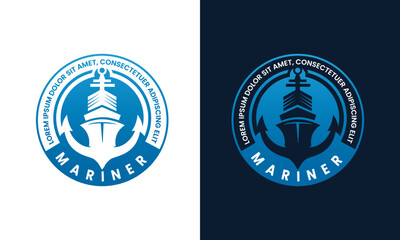 Seafarer, shipping, cruise logo or label. Vector
