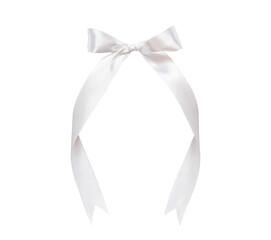 white bow isolated on white background