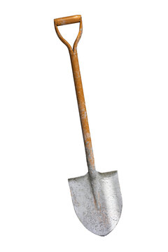 A shovel isolated on white background. clipping  paths