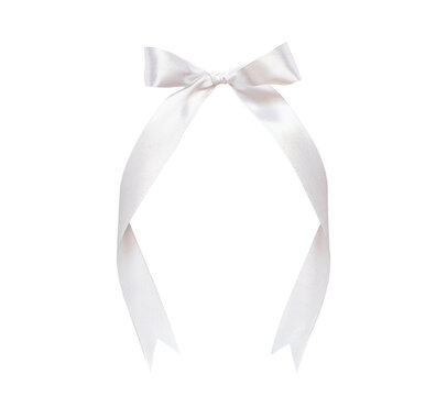 white bow isolated on white background