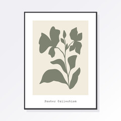 Trendy Matisse botanical wall art with floral patterns in pastel colors, Boho decor, Minimalist art, Illustration, Poster, Postcard. Collection for decoration. Vector all isolated. Set of abstract