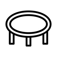 trampoline line icon illustration vector graphic